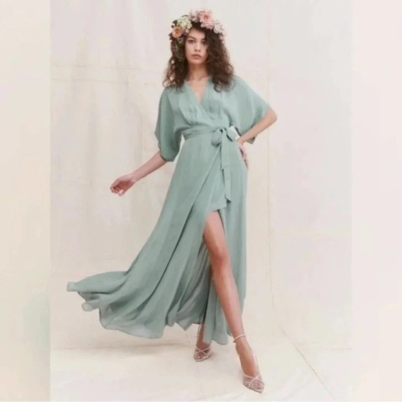 NEW Reformation Winslow Wrap Maxi Dress B1080 - Picture 4 of 8